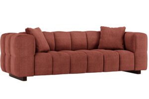 Micadoni Korálově červená rozkládací pohovka Puma 260 cm