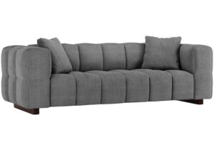 Micadoni Šedá rozkládací pohovka Puma 260 cm