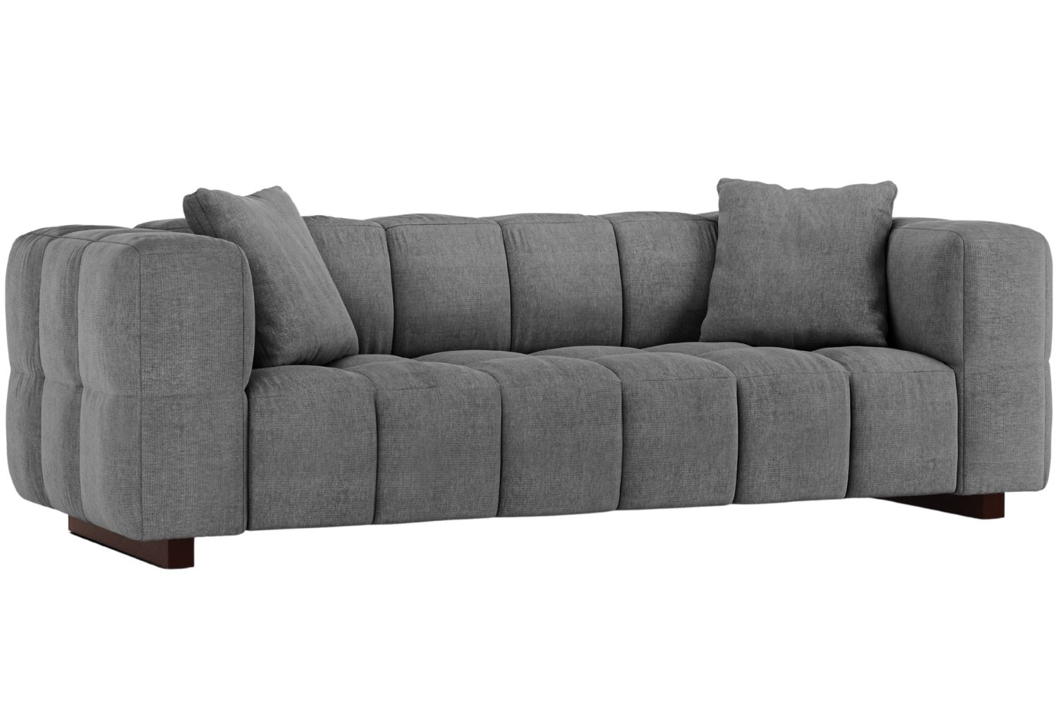 Micadoni Šedá rozkládací pohovka Puma 260 cm