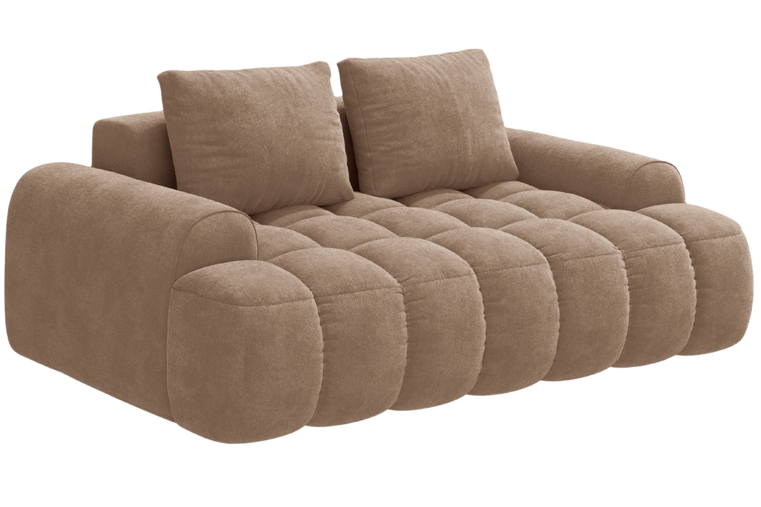 Cosmopolitan Design Tmavě béžová sametová dvoumístná pohovka Linz 175 cm