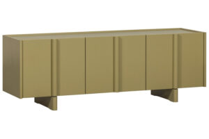 WOOOD Zelený dřevěný TV stolek Basu 152 x 46 cm