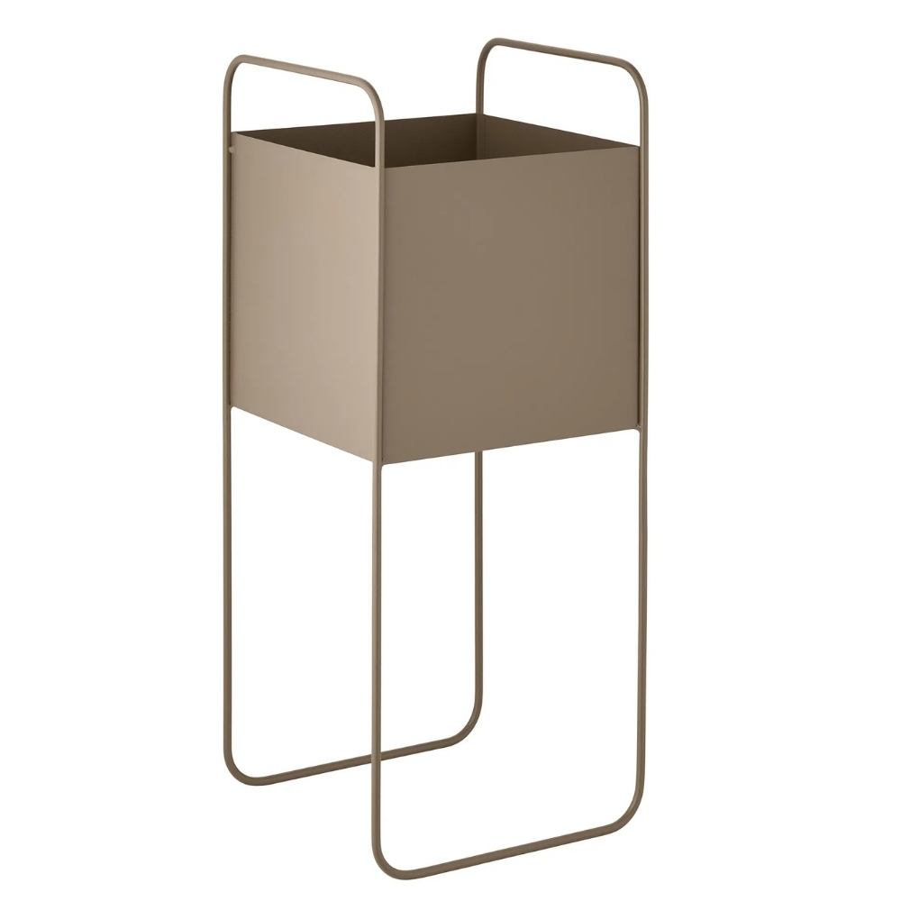 Nordic Living Hnědý kovový květináč Simon 22