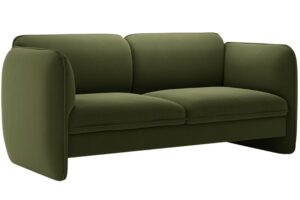 Micadoni Zelená sametová dvoumístná pohovka Georgia 168 cm