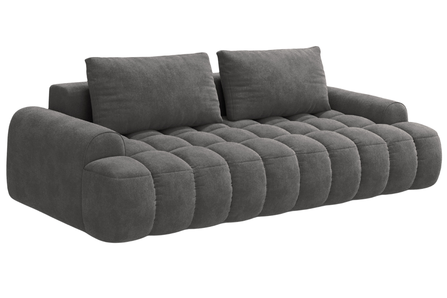 Cosmopolitan Design Šedá sametová rozkládací pohovka Linz 250 cm