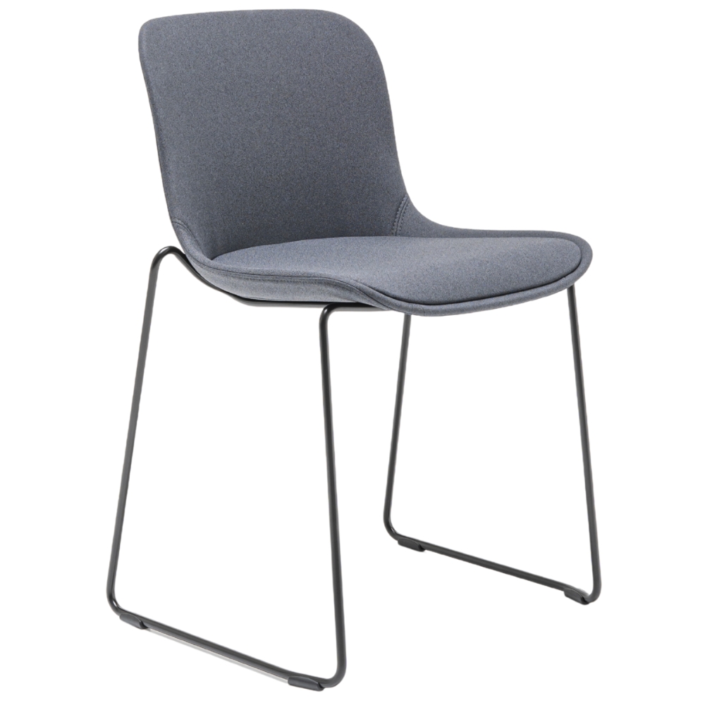 MDD Šedá konferenční židle Baltic 2 Classic s černou podnoží