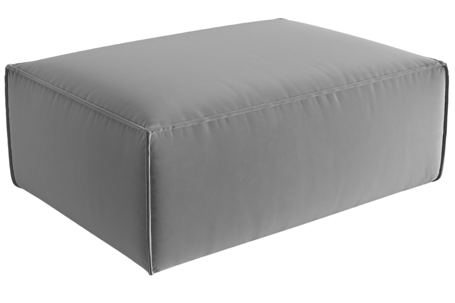 Cosmopolitan Design Šedá sametová podnožka Mackay 100 x 69 cm