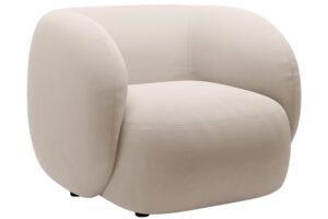 Micadoni Béžové sametové křeslo Kate