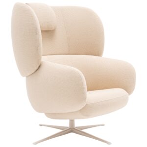 MDD Světle béžové otočné křeslo Grand Grace