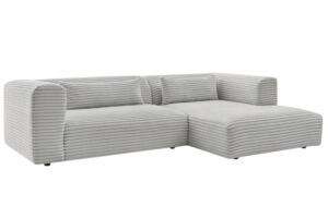 Bobochic Paris Světle šedá manšestrová rohová pohovka Harry 273 cm