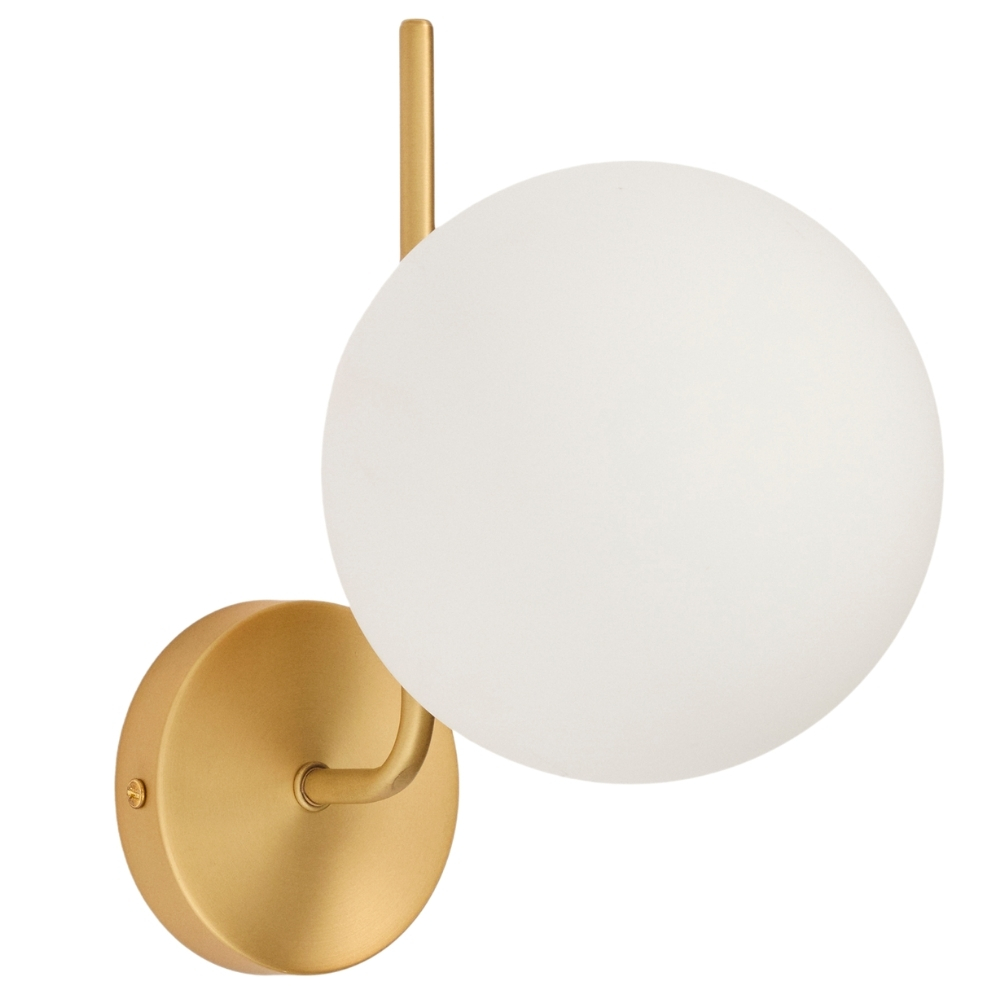 Kave Home Zlaté kovové nástěnné světlo Brisia 15 cm