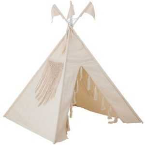 Bloomingville Béžový bavlněný teepee stan Fardin 110 x 140 cm