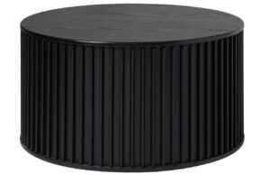 Unique Furniture Černý dubový konferenční stolek Siena 85 cm