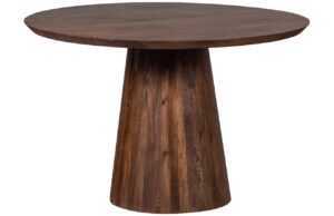 WOOOD Hnědý dřevěný kulatý jídelní stůl Timi 130 cm