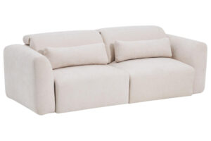 Kave Home Béžová trojmístná pohovka Lares 240 cm s elektrickým posuvem