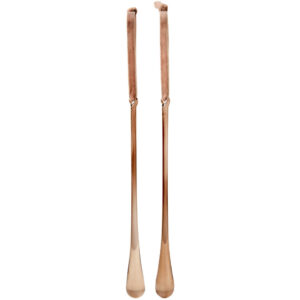 Kave Home Set dvou hnědých skleněných vánočních ozdob Alsenia 20 cm