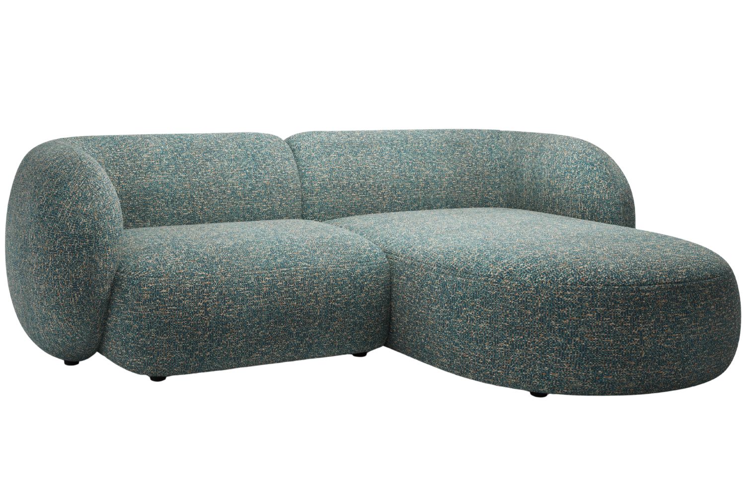 Micadoni Modrá rohová pohovka Kate 255 cm