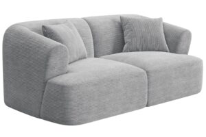 Cosmopolitan Design Světle šedá manšestrová dvoumístná pohovka Campi 180 cm