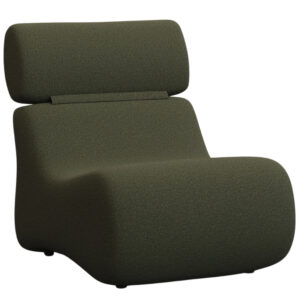 Kave Home Tmavě zelené čalouněné křeslo Club