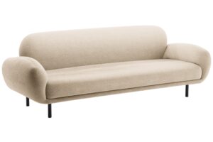 Micadoni Béžová bouclé trojmístná pohovka Poppy 208 cm