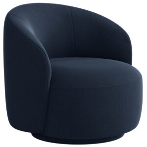 Micadoni Tmavě modré otočné křeslo Letizia