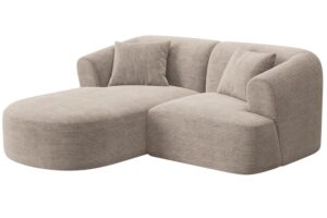 Cosmopolitan Design Béžová manšestrová rohová pohovka Campi 180 cm