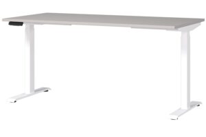 Germania Krémově bílý výškově nastavitelný pracovní stůl Mailand 160 x 80 cm s bílou podnoží