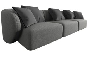 Maison Heritage Šedá trojmístná pohovka Chiara 266 cm