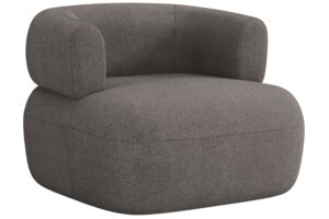 Windsor & Co Šedé bouclé křeslo Aldrin