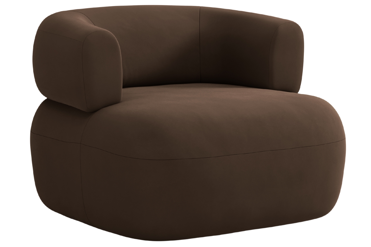 Windsor & Co Hnědé sametové křeslo Aldrin