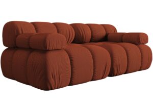 Micadoni Terakotově oranžová dvoumístná pohovka Bellis 188 cm