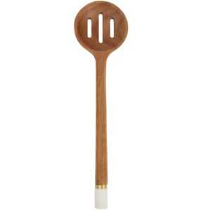Kave Home Dřevěná salátová lžíce Nover s otvory