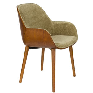 Dutchbone Zelená čalouněná jídelní židle TAYLOR