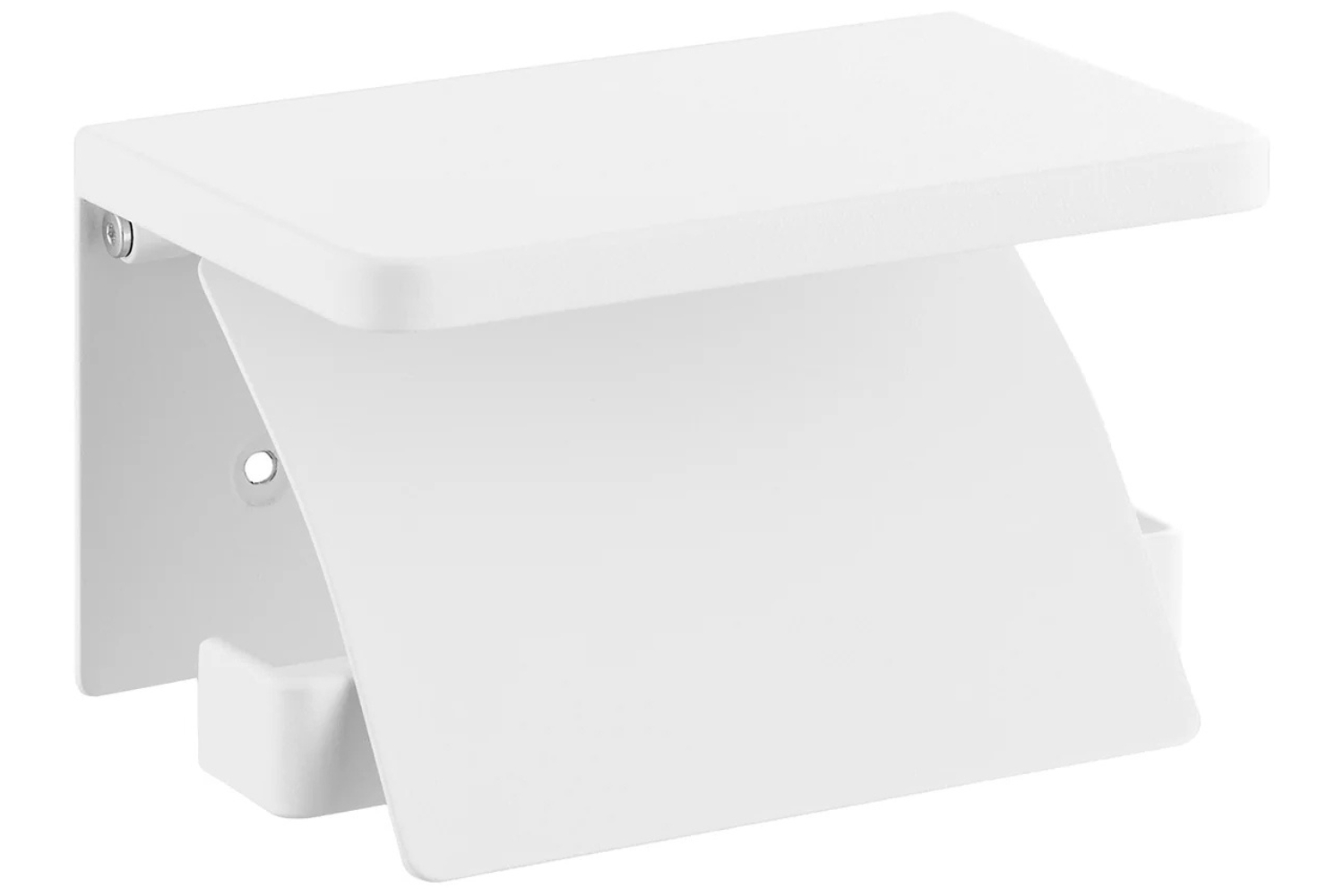 YAMAZAKI Bílý kovový držák na toaletní papír Tower 14 cm