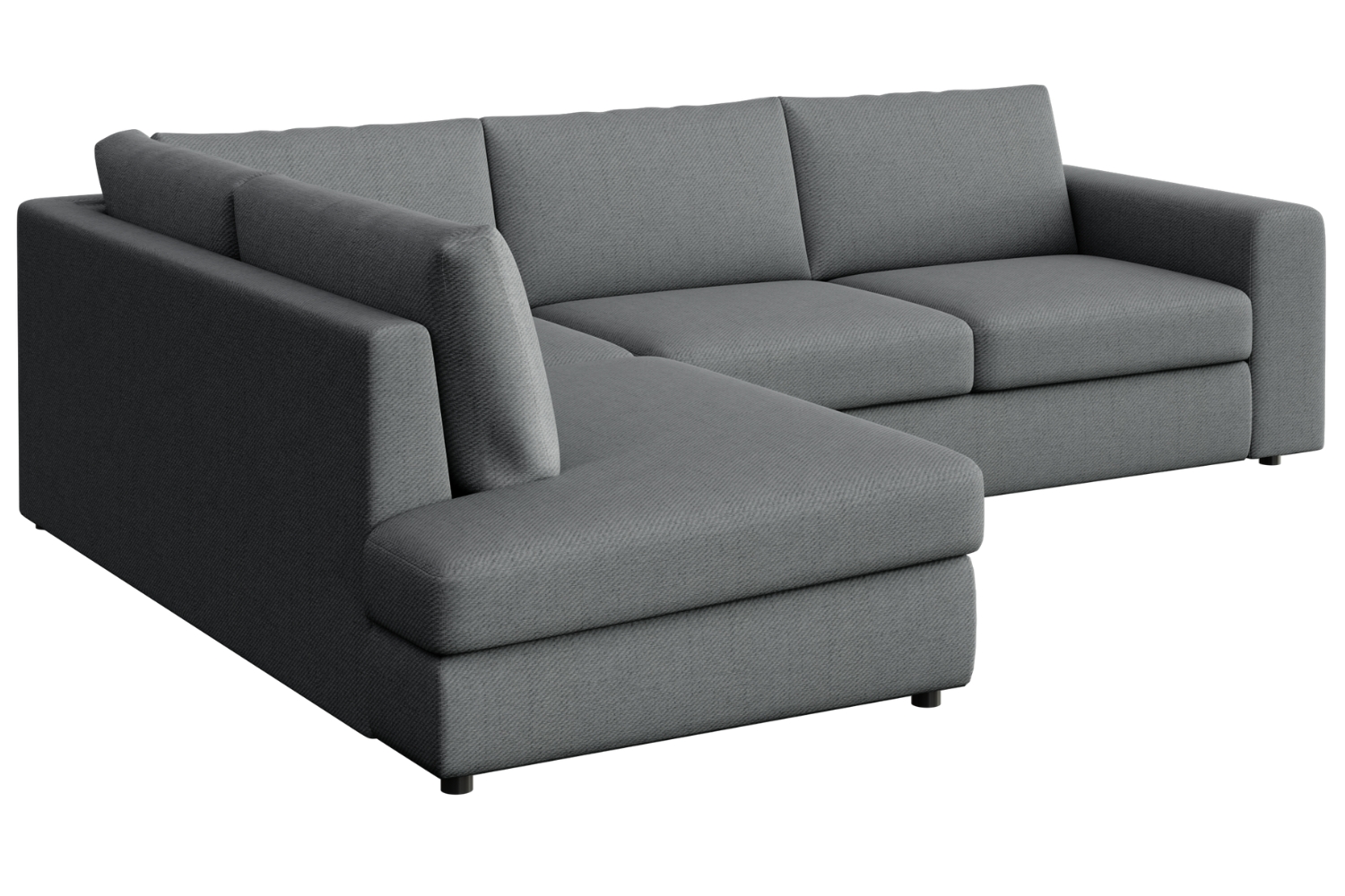 Rodier Šedá rohová pohovka Baga 297 cm