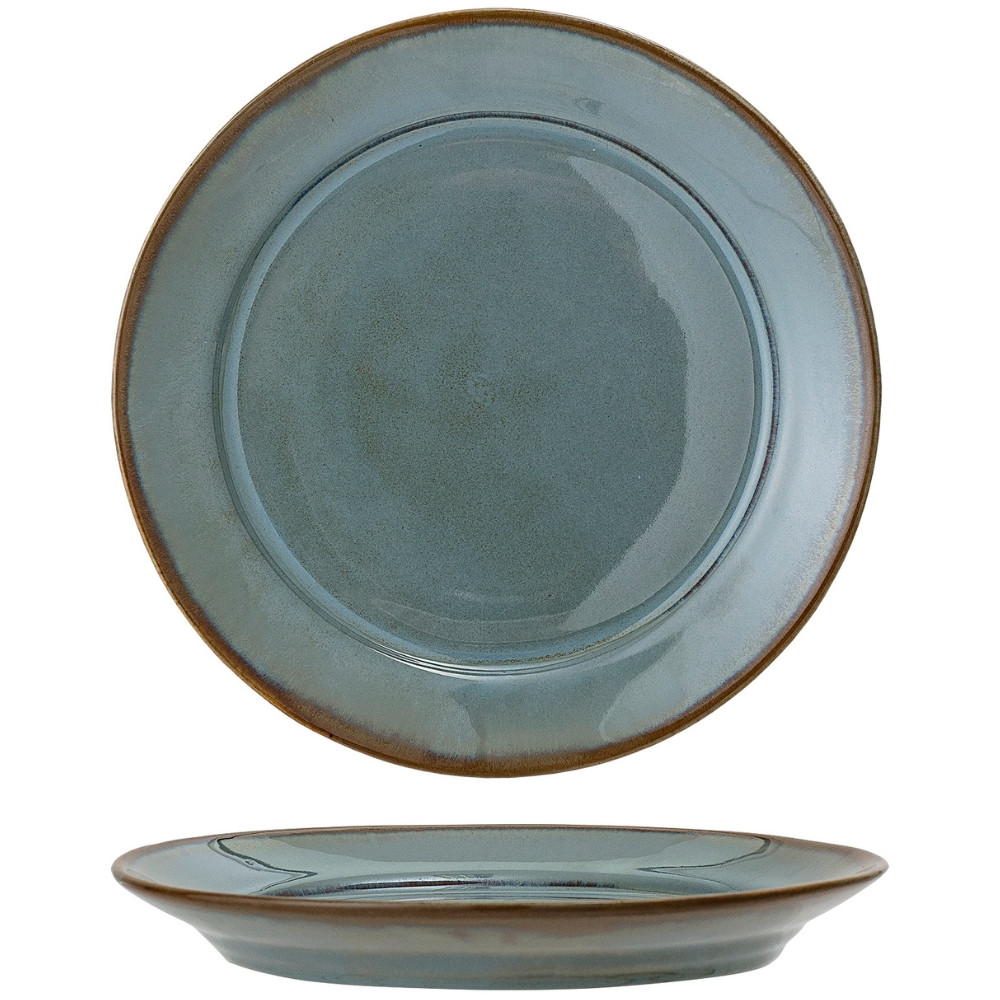 Bloomingville Zelený kameninový talíř Pixie 20 cm