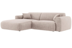 Cosmopolitan Design Béžová rohová pohovka Nolio 235 cm