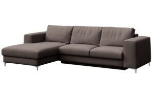 Rodier Šedá sametová rozkládací pohovka Rene 277 cm