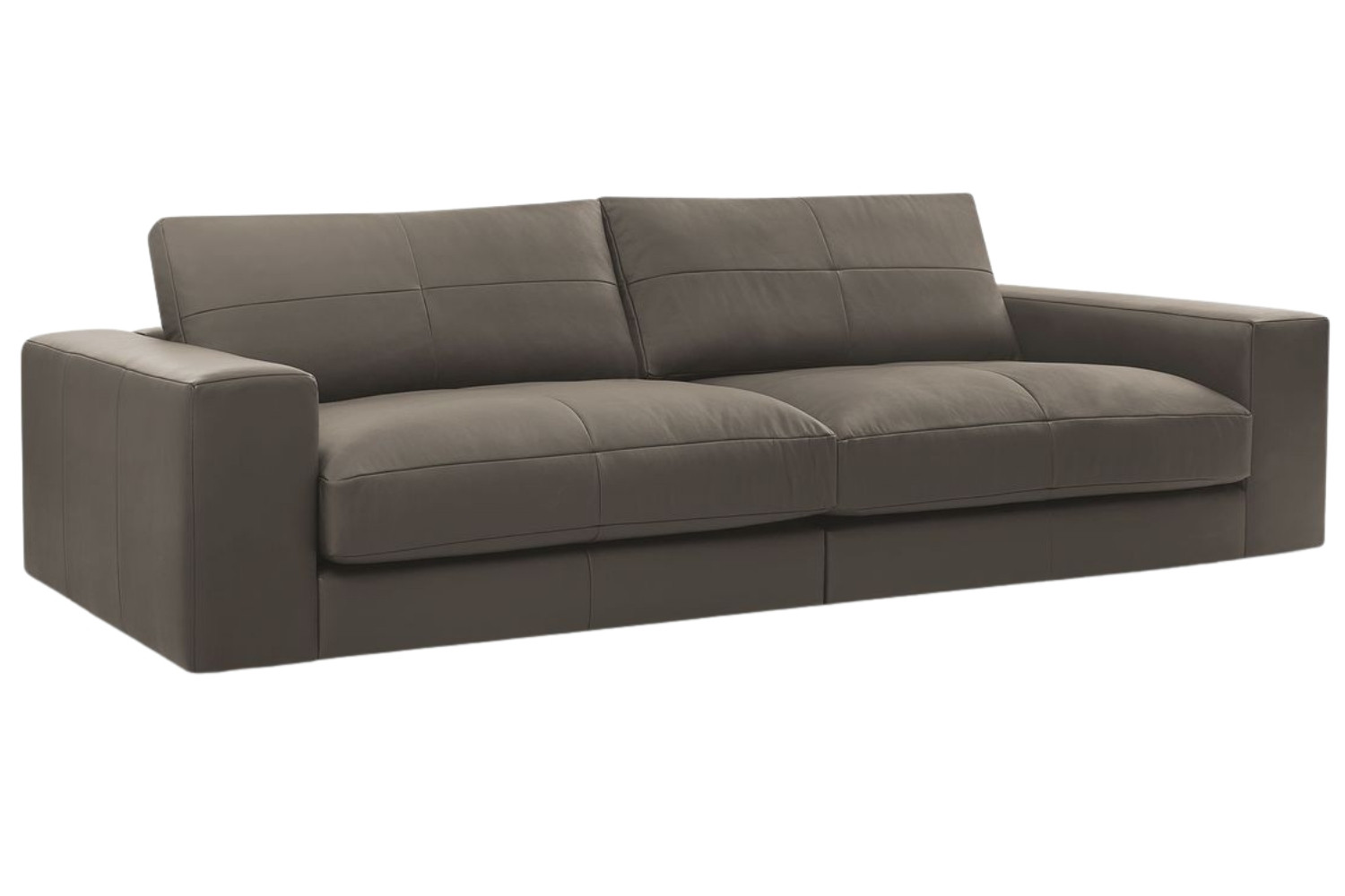 Bobochic Paris Hnědá kožená trojmístná pohovka Leonard 274 cm