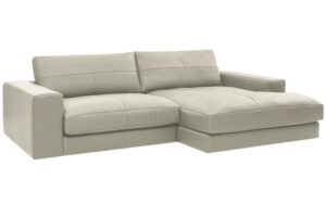 Bobochic Paris Béžová kožená rohová pohovka Leonard 274 cm