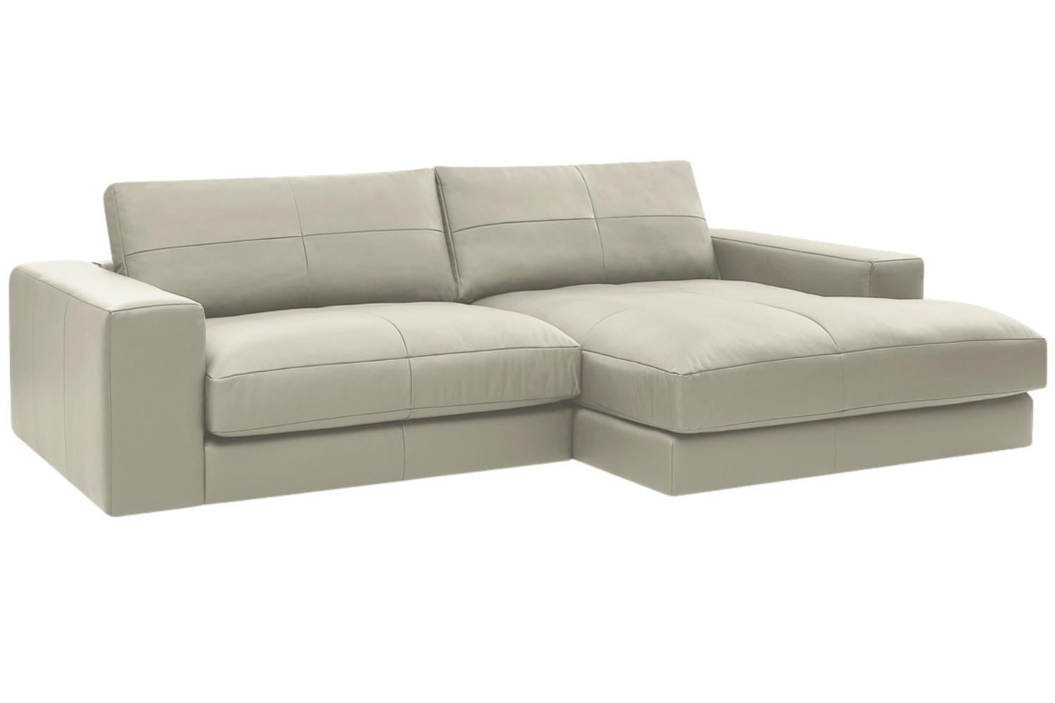 Bobochic Paris Béžová kožená rohová pohovka Leonard 274 cm