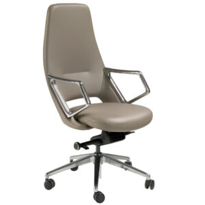 Angel Cerdá Šedá koženková kancelářská židle No. 4217