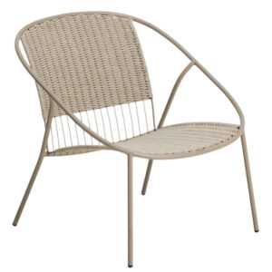 Kave Home Béžovošedé zahradní křeslo Atrani s výpletem