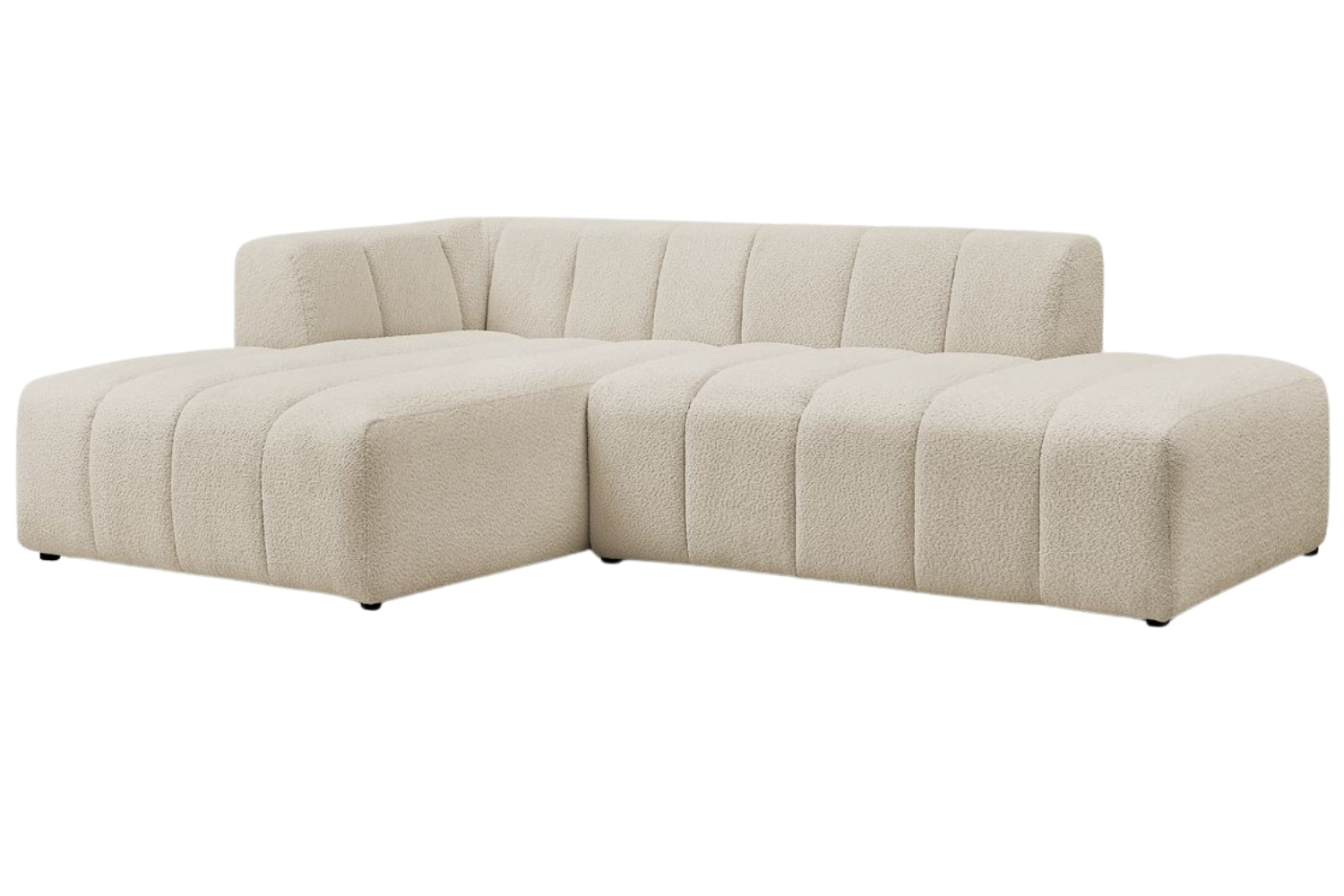 Bobochic Paris Béžová bouclé rohová pohovka Annecy 262 cm