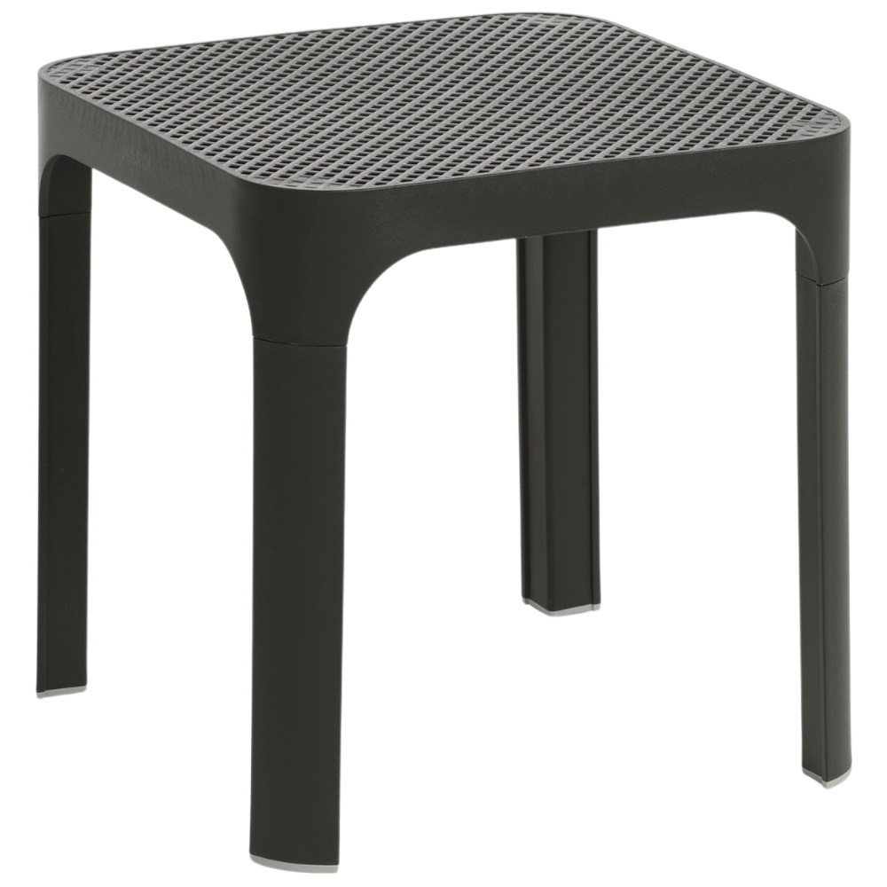 Nardi Tmavě šedý plastový zahradní stolek Net 40 x 40 cm