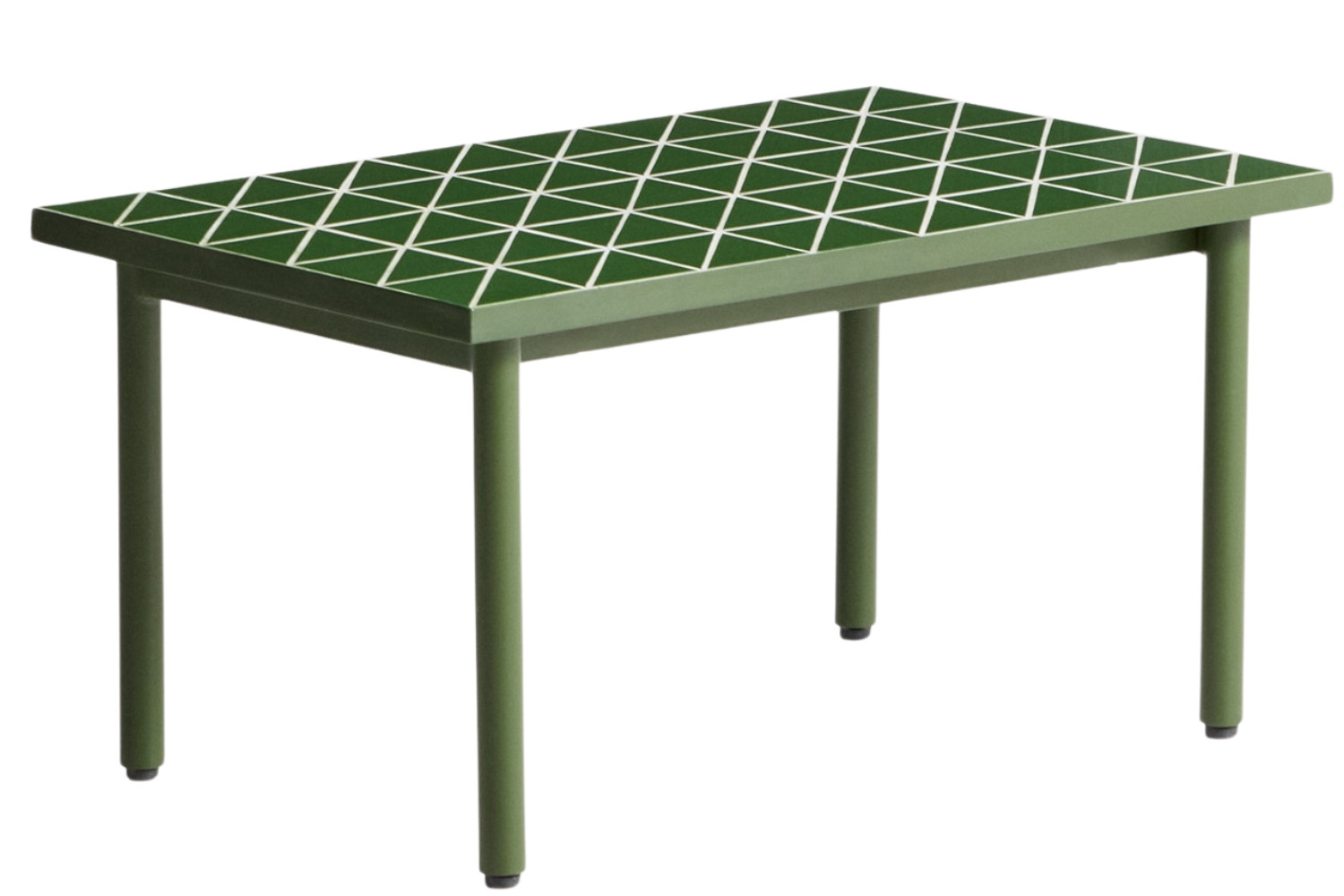 Kave Home Zelený zahradní stolek Maurina 81 x 51 cm