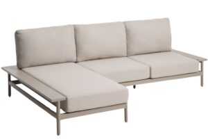 Kave Home Béžová zahradní rohová pohovka Vathi 250 cm