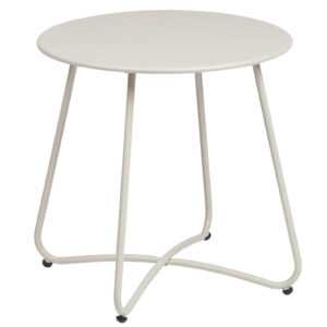 Bizzotto Krémový kovový zahradní stolek Austin ø 45 cm