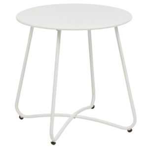 Bizzotto Bílý kovový zahradní stolek Austin ø 45 cm