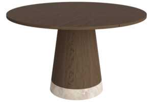 Bolia Tmavý dubový jídelní stůl Piro 125 cm s mramorovou podnoží