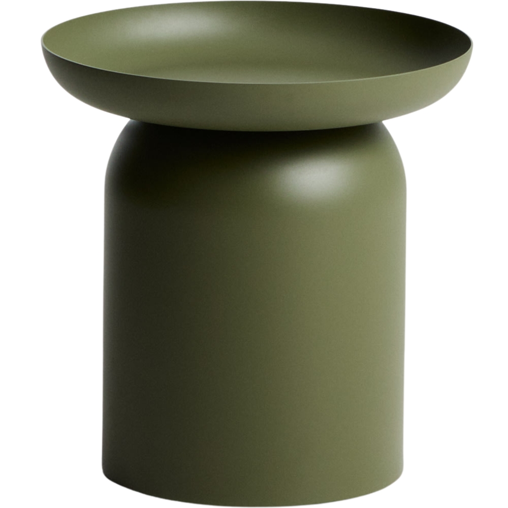 Kave Home Zelený kovový zahradní stolek Arcola Ø 45 cm